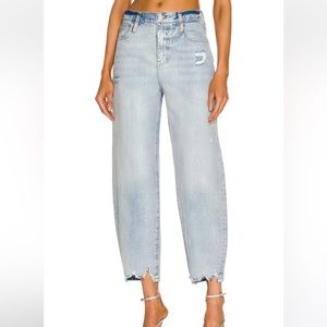 FRAME Ultra high rise barrel jeans